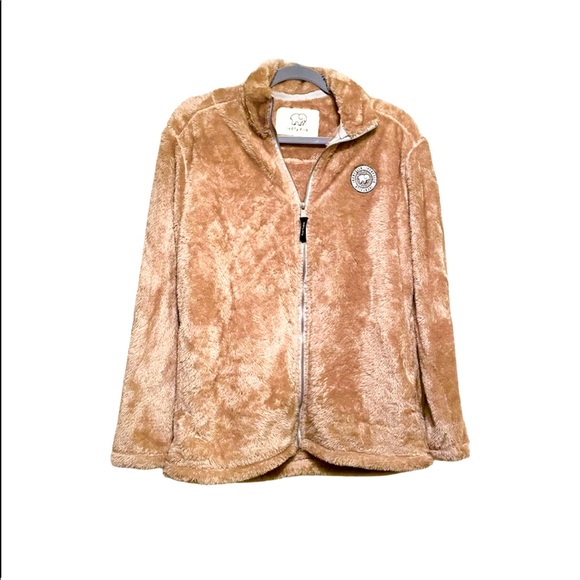 NWOT Ivory Ella Fuzzy Zip-up Jacket - Picture 1 of 6